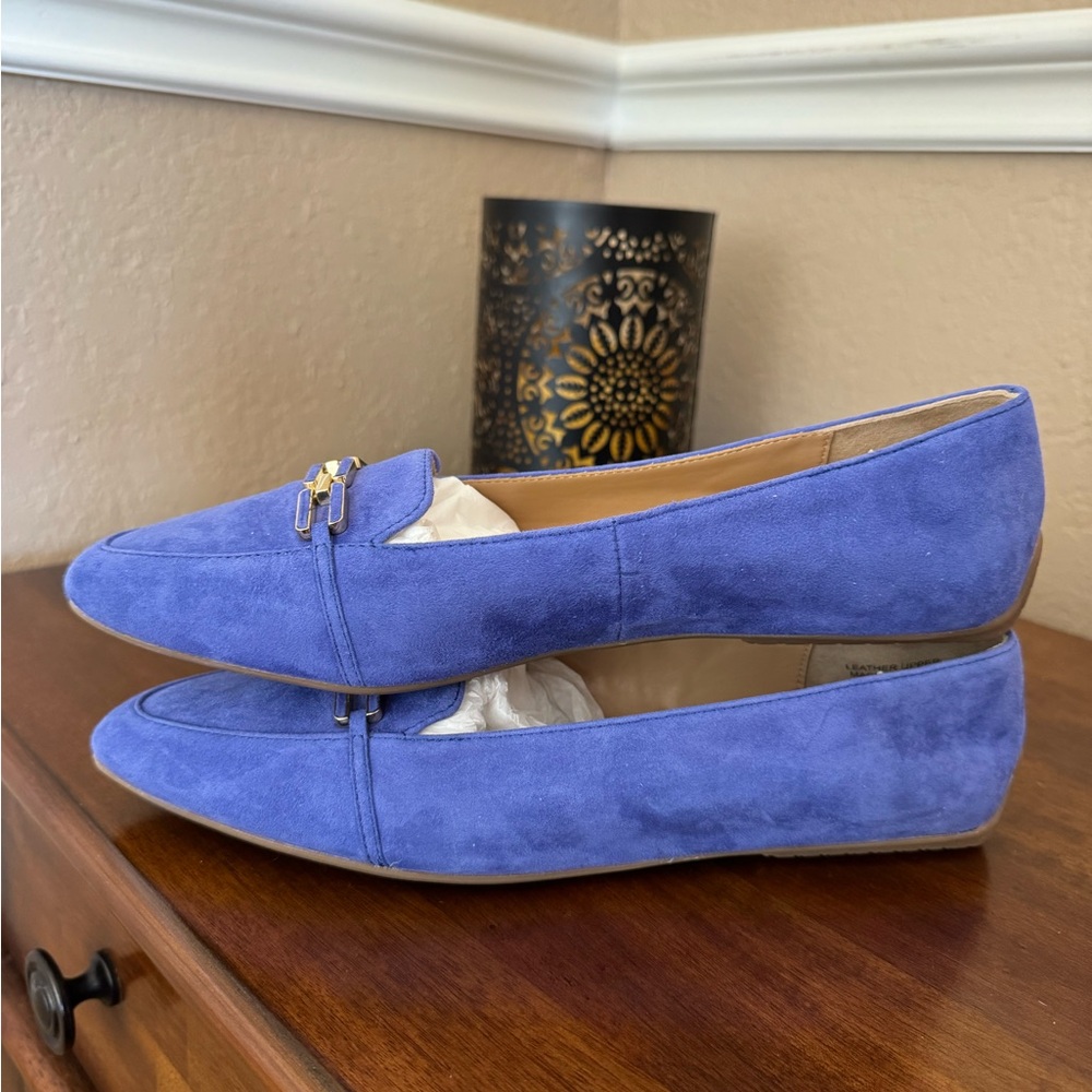 NWOT Talbots Francesca Link Suede Driving Flats in blue 7.5 - Picture 6 of 6